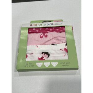 New Carter’s Girls 3 Pack Panties 2/3 Ballerina Pink MA1